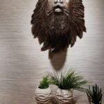 Lobo Decoración Gesso Pan de Plata