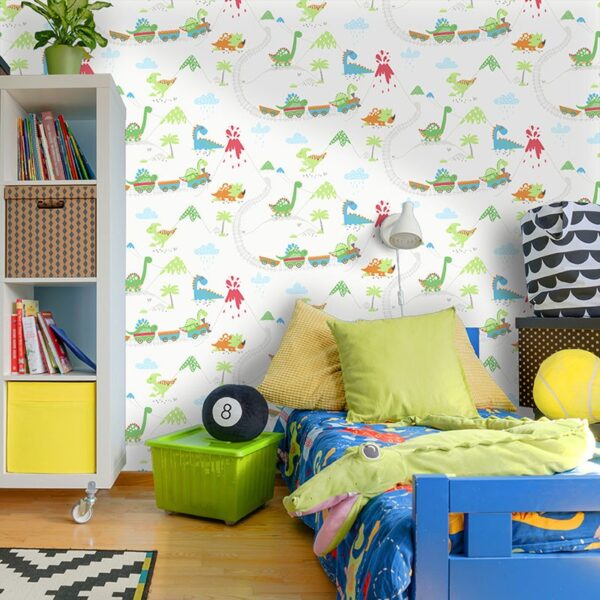 Papel de Pared Make Believe - Dino Town Multi 12530