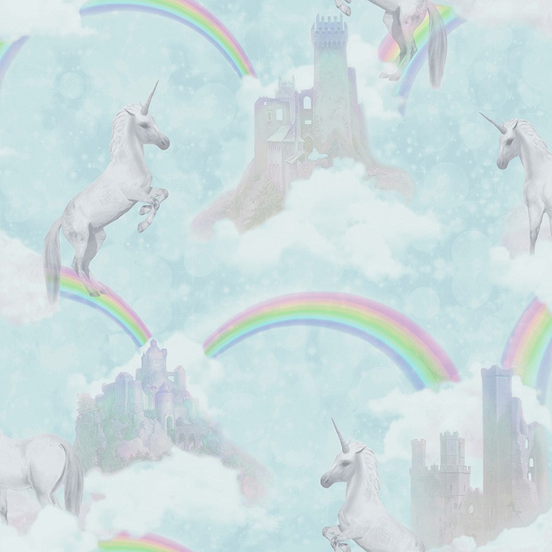 Papel de Pared Make Believe - I Believe in Unicorns Pink 12480