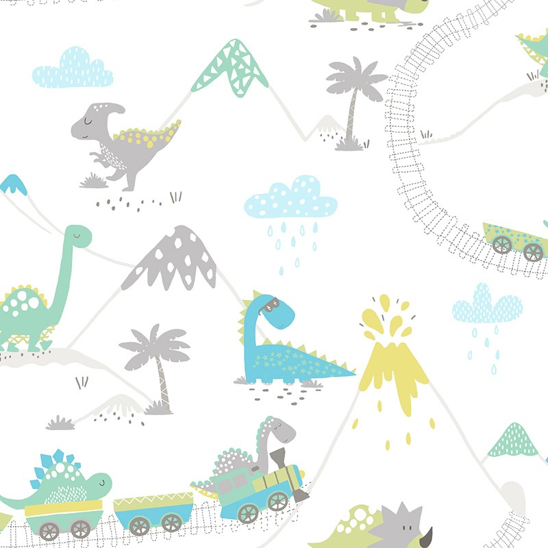Papel de Pared Make Believe - Dino Town Multi 12530