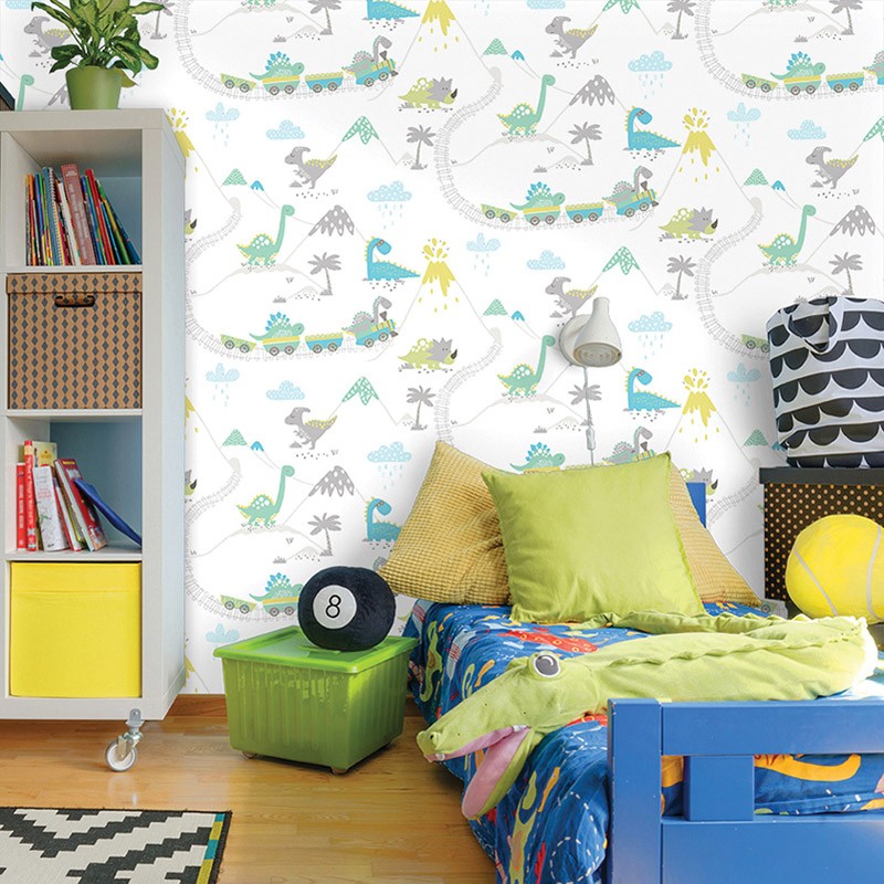 Papel de Pared Make Believe - Dino Town Multi 12530