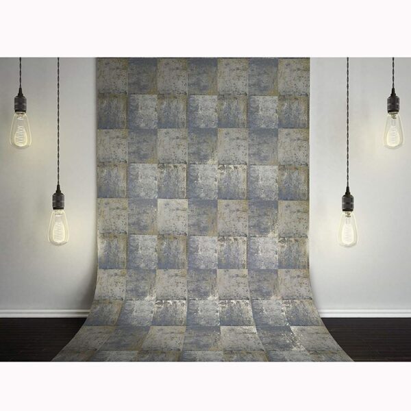 Papel de pared Metal Panel Blue