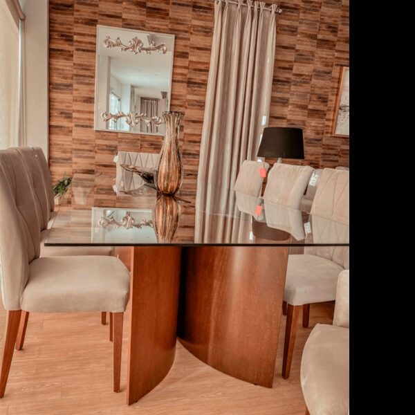 Mesa Comedor Arizona con vidrio