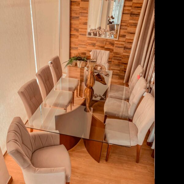Mesa Comedor Arizona con vidrio