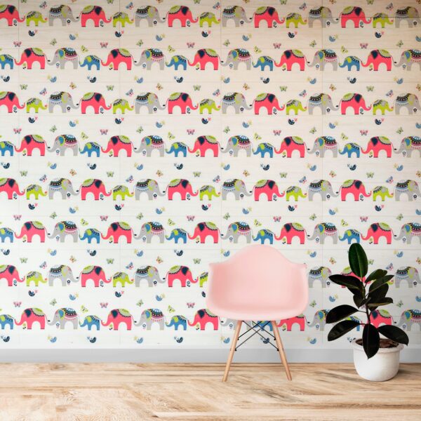 Papel de pared Trunkety red/lime/blue 11031