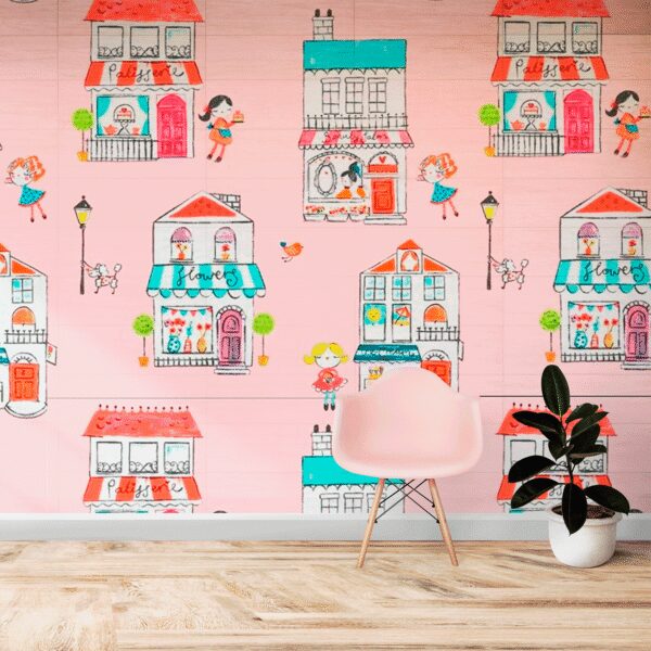 Papel de pared Boutique red/pink 11061