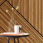 Papel de pared Honey striated wood