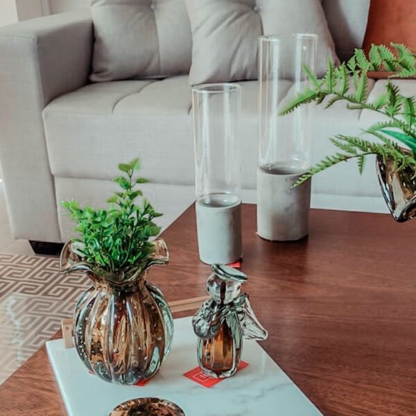Vaso de cristal ondulado G