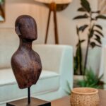 Escultura Busto En Madera