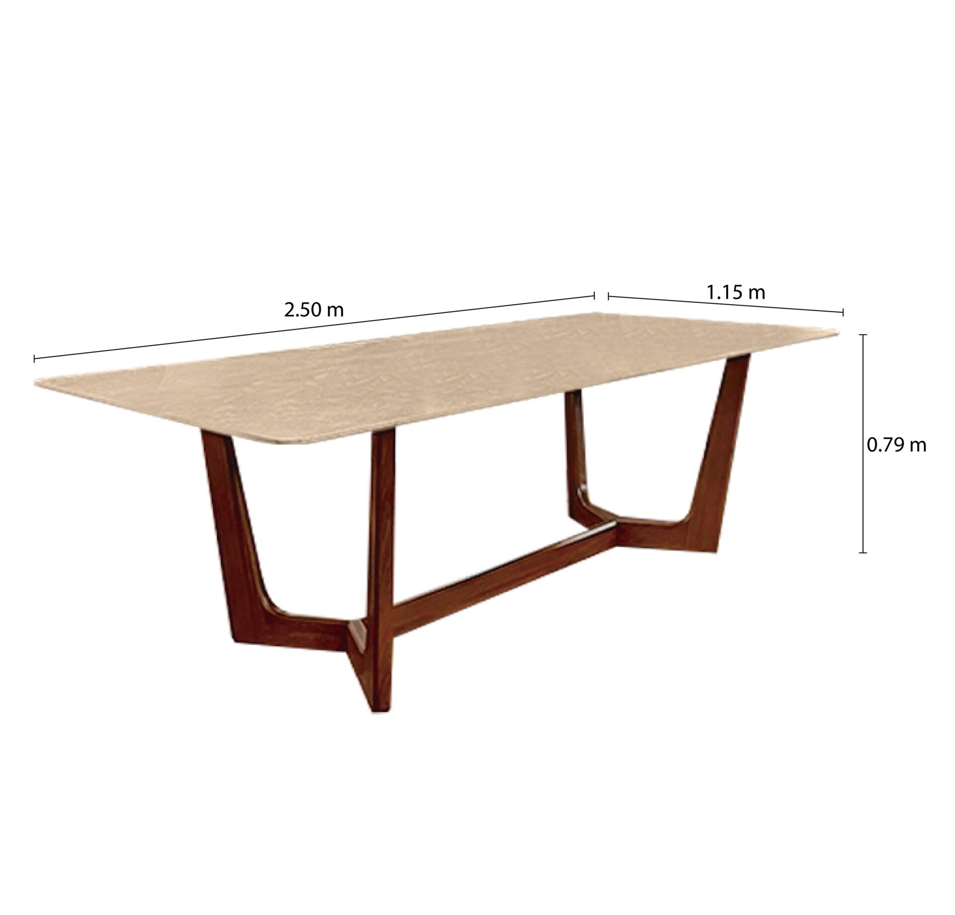 mesa comedor travertino