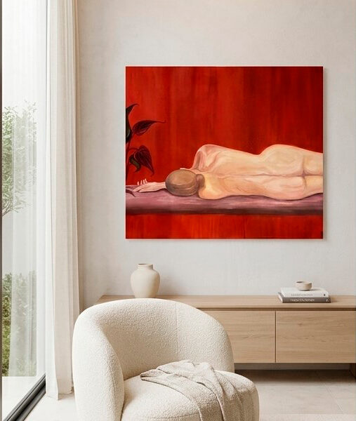 cuadro rojo paz