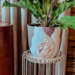 set de maceta con soporte