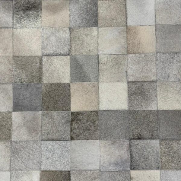 alfombra patchwork cuero