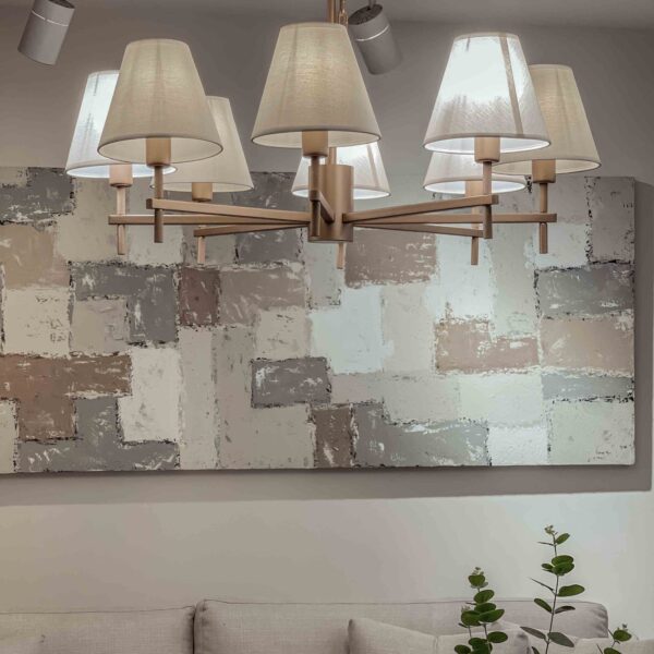 lampara lustre leone 8 brazos