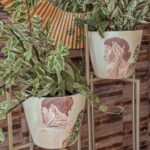 set de maceta con soporte